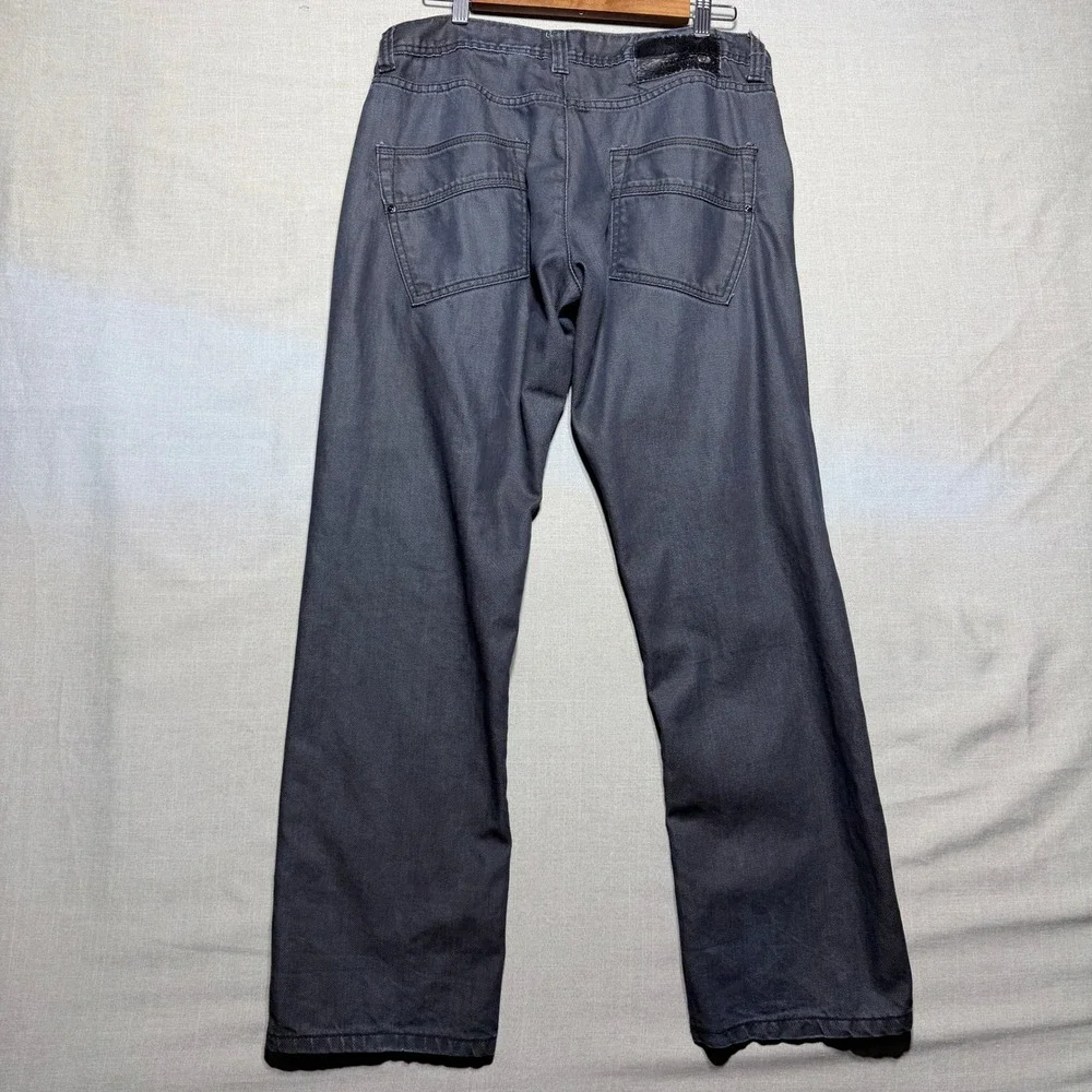Ecko Unltd Pants Mens 32x30 Gray Slim Straight Y2K Streetwear Casual